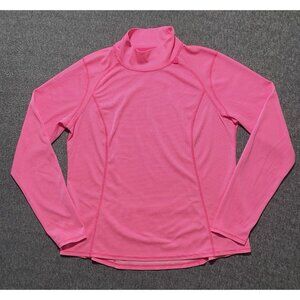Xersion Women's Mock Neck Pull Over Long Sleeve Shirt Pink Athletic Size XL